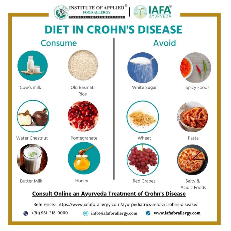 Diet in Crohn's Disease Info graphics