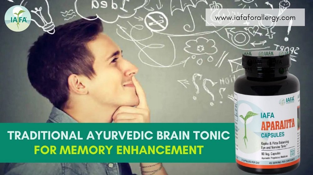 Traditional Ayurvedic Brain Tonic for Memory Enhancement - Aparajita Capsules