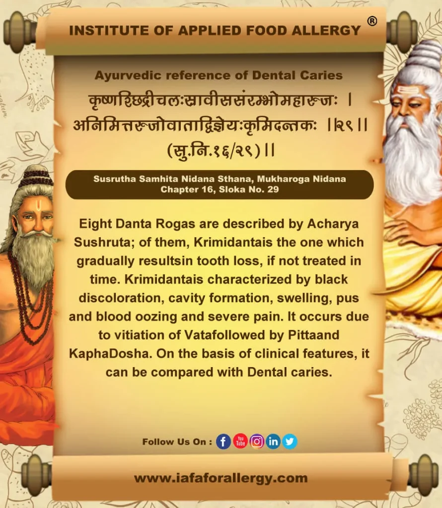 Ayurvedic Reference of Dental Caries