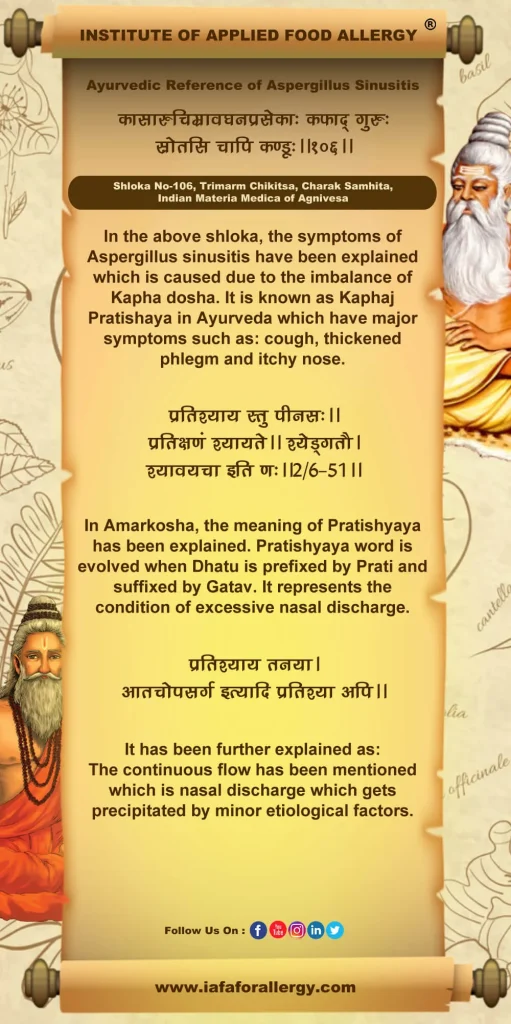 Ayurvedic Reference of Aspergillus Sinusitis