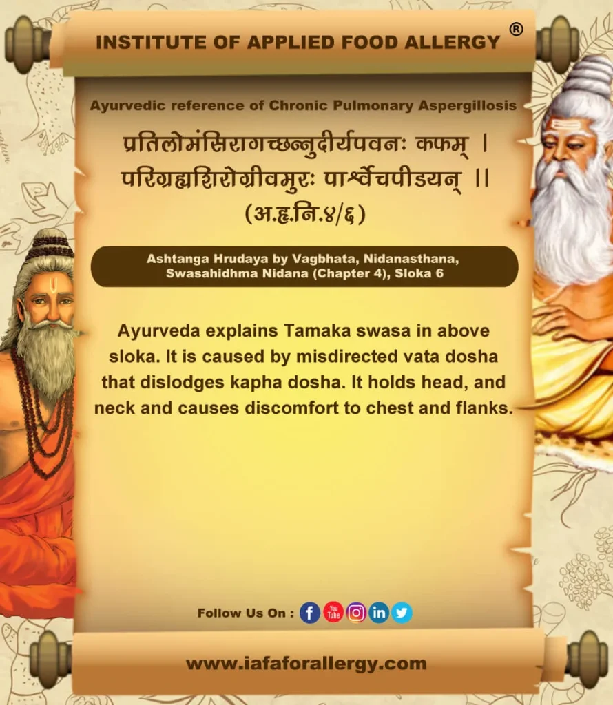 Ayurvedic Reference of Chronic Pulmonary Aspergillosis