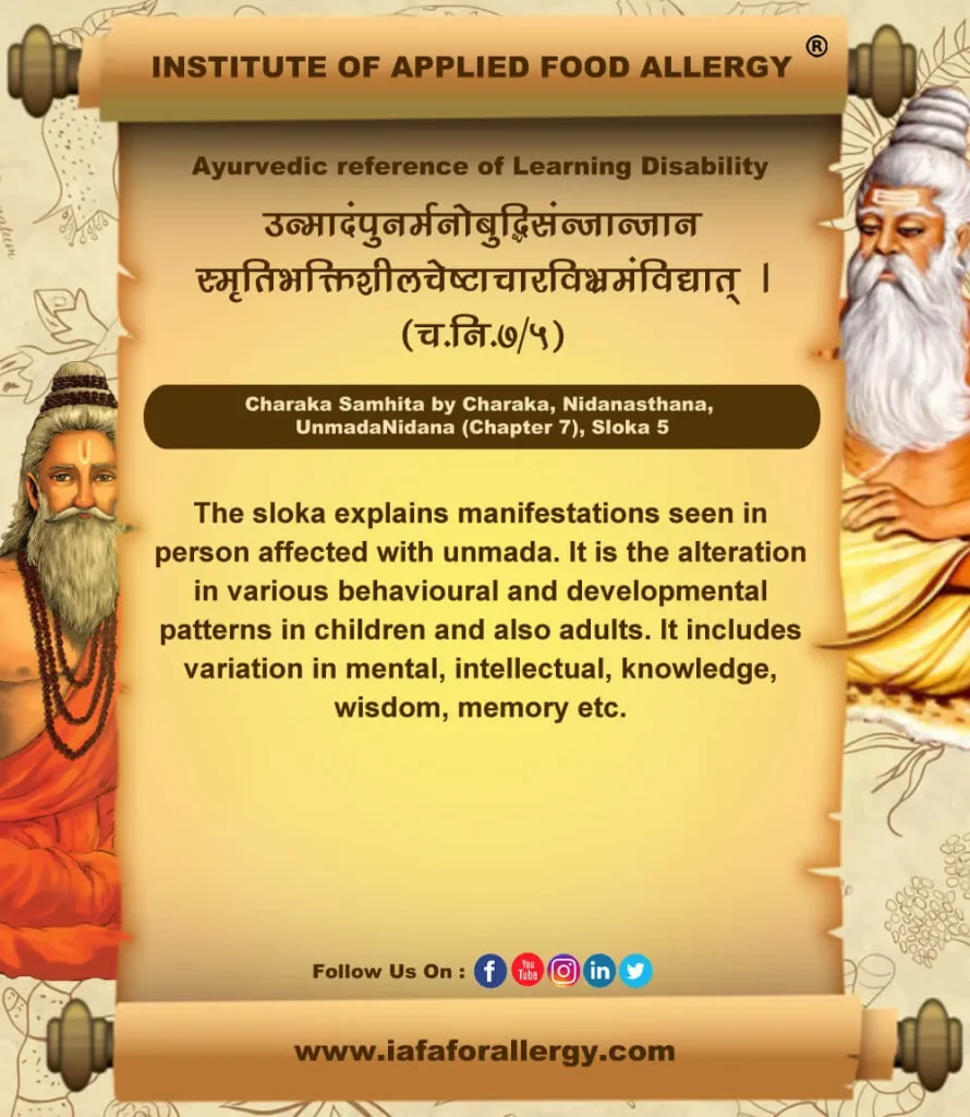 Ayurvedic Reference of Learning Disability