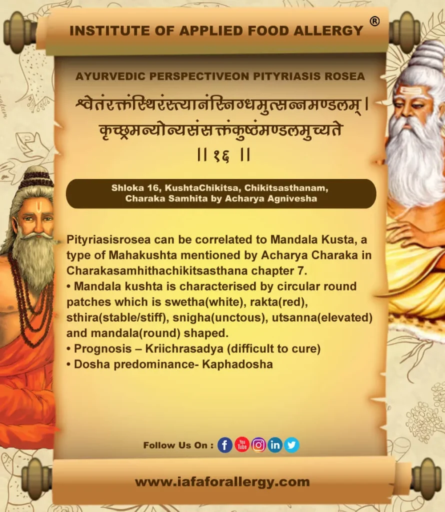 Ayurvedic Reference of Pityriasis Rosea