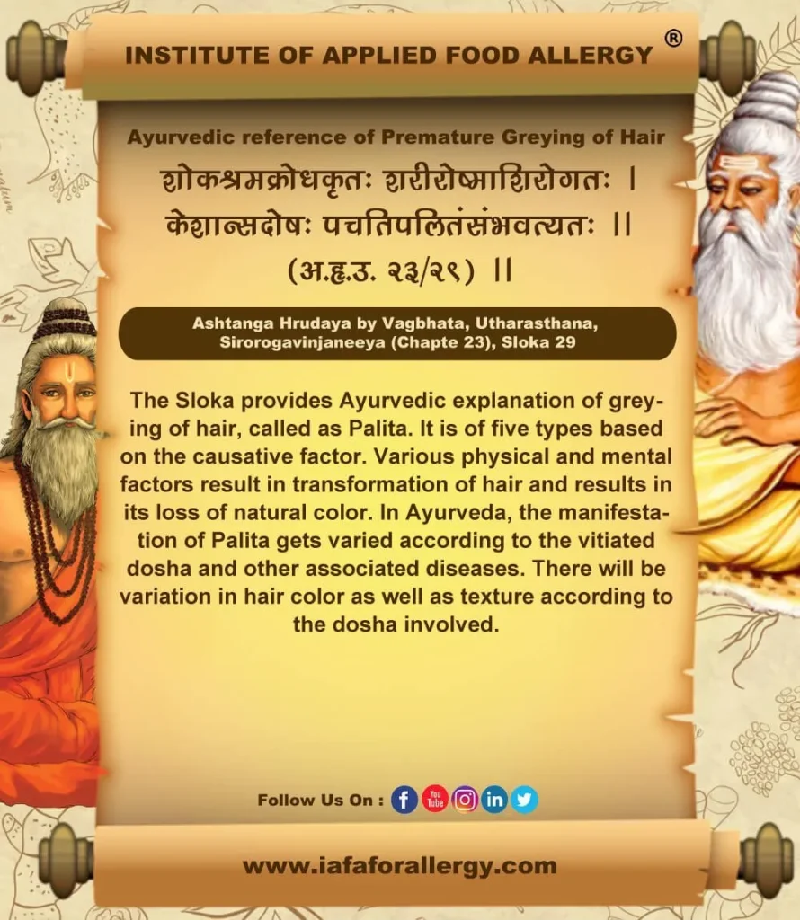 Ayurvedic Reference of Premature Greying of Hair