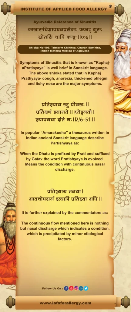 Ayurvedic Reference of Sinusitis